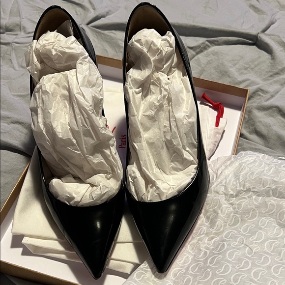 Christian Louboutin Black Heels Kate 85mm Patent Leather - Picture 1 of 6
